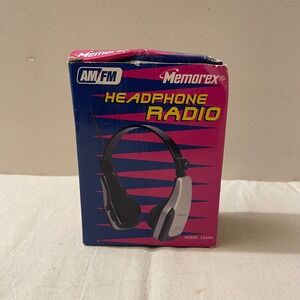 Memorex AM FM Headphone Radio Model 2245SM Flexible Antenna Folding Headband New